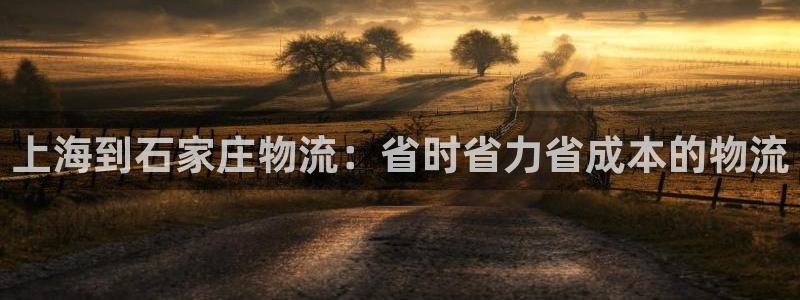 28圈里的财神：上海到石家庄物流：省