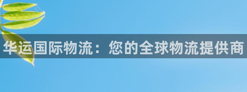 28圈ccm游戏：华运国际物流：您的